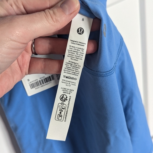 Lululemon NWT Align Cross-back Bodysuit 4" - Pool Party Blue sz 8 - Picture 5 of 6
